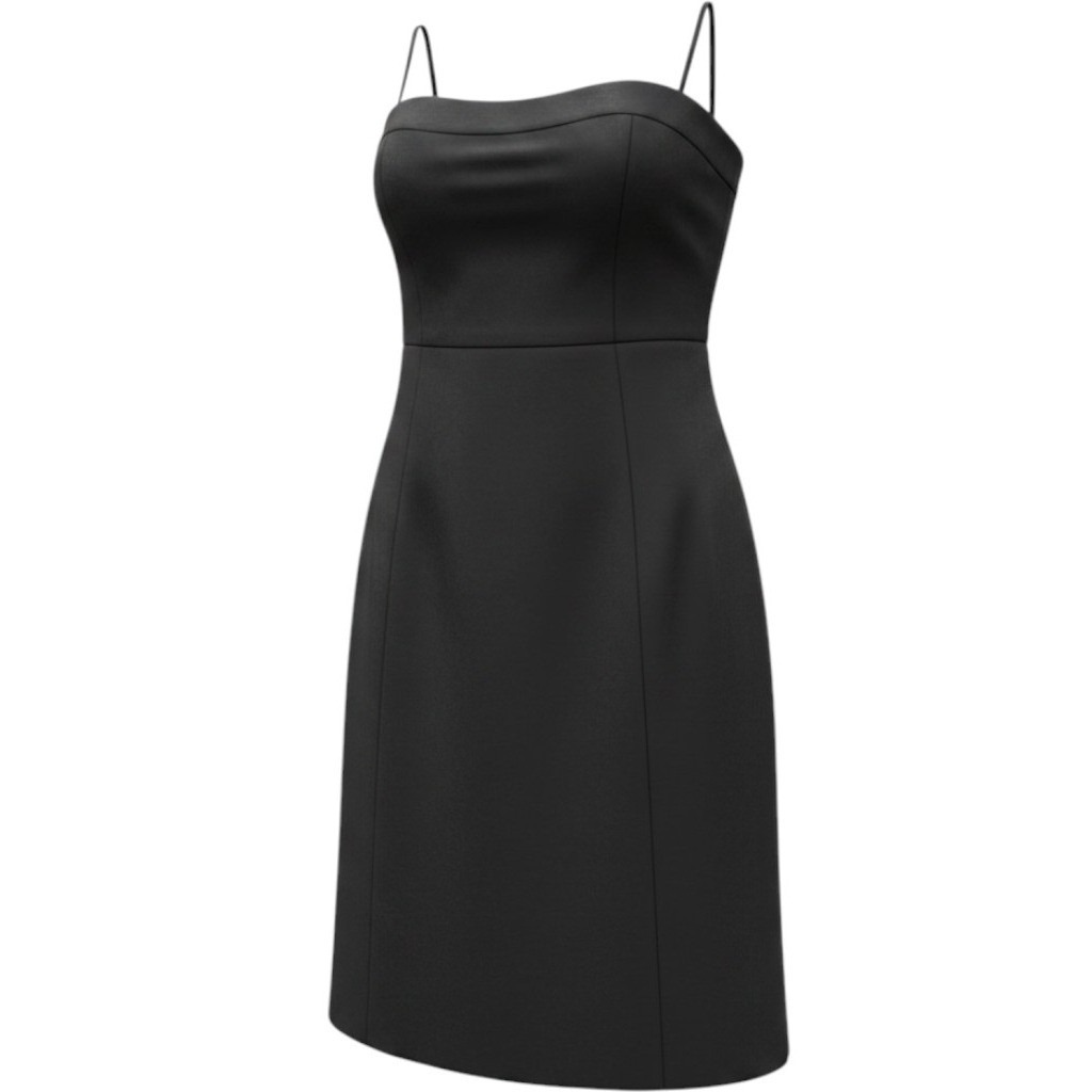 Vintage Y2k Lauren Ralph Lauren Strapless Midi Dress Womens 10 Navy Cocktail